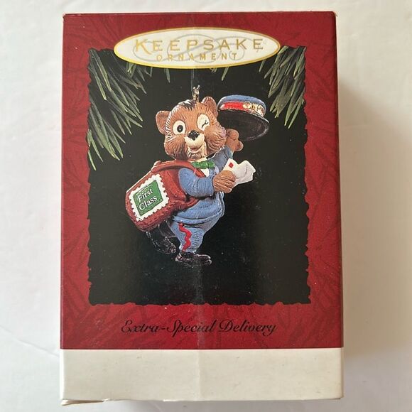 HALLMARK Keepsake Ornament NIB Extra Special Delivery Mail Handcrafted 1994 - Picture 1 of 8